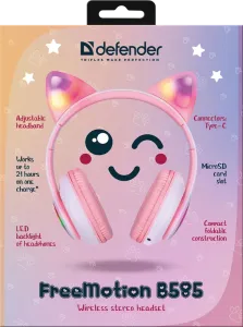 Defender - Vezeték nélküli sztereó headset FreeMotion B585