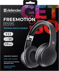 Defender - Vezeték nélküli sztereó headset FreeMotion B595