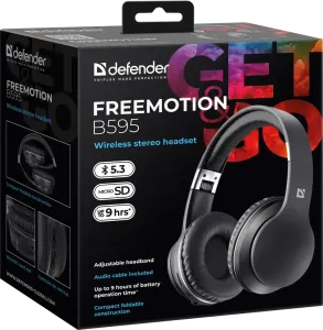 Defender - Vezeték nélküli sztereó headset FreeMotion B595