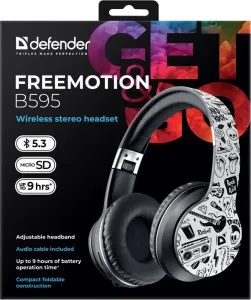 Defender - Vezeték nélküli sztereó headset FreeMotion B595