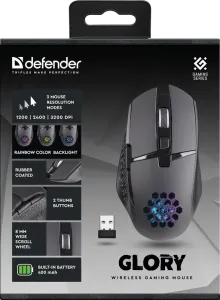 Defender - Vezeték nélküli gamer egér Glory GM-514