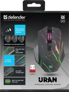 Defender - Vezeték nélküli gamer egér Uran GM-503