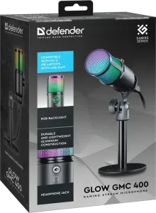Defender - Gaming stream mikrofon Glow GMC 400