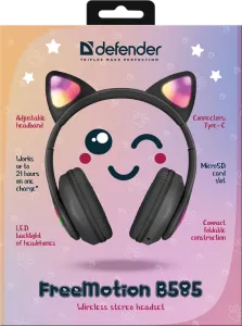 Defender - Vezeték nélküli sztereó headset FreeMotion B585