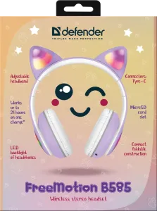 Defender - Vezeték nélküli sztereó headset FreeMotion B585