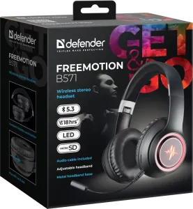 Defender - Vezeték nélküli sztereó headset FreeMotion B571