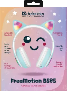Defender - Vezeték nélküli sztereó headset FreeMotion B585