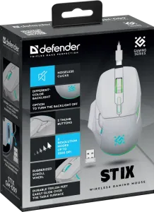 Defender - Vezeték nélküli gamer egér Stix GM-009