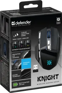 Defender - Vezeték nélküli gamer egér Knight GM-885