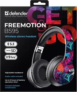 Defender - Vezeték nélküli sztereó headset FreeMotion B595